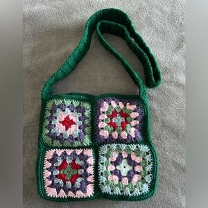 Crochet handbag Colorful Crossbody Handmade Bag with Intricate Patterns